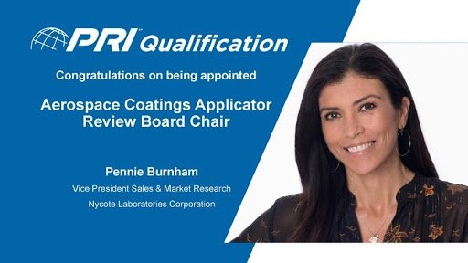 Pennie Burnham, Nycote Sales & Market Research VP to serve as Aerospace Coatings Applicator Specialist (ACAS) Chair