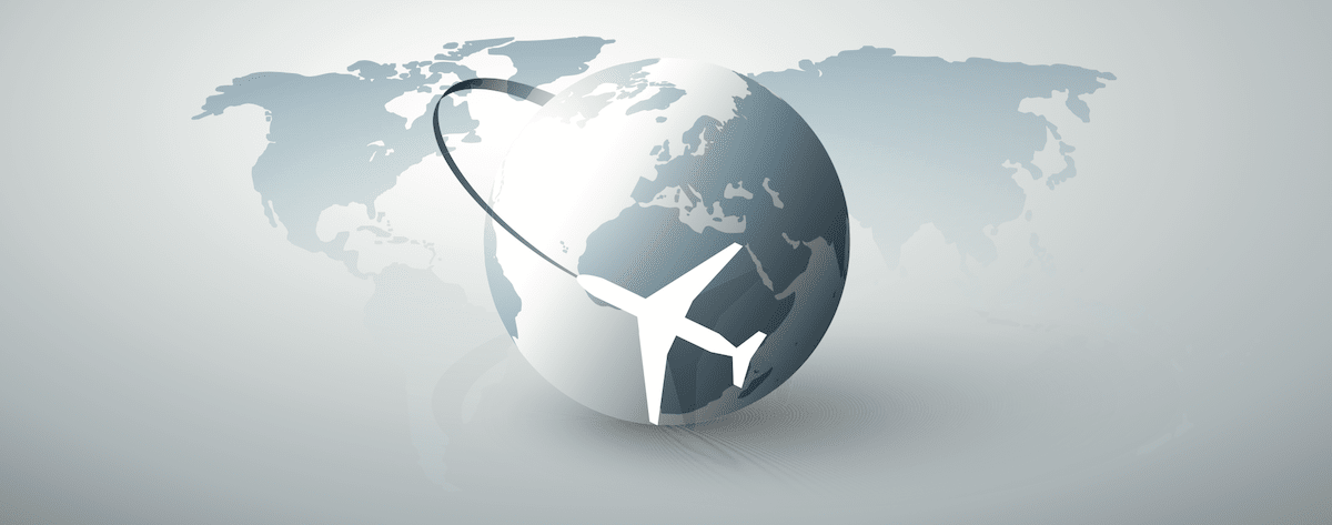 Airplane Traveling Around the World
